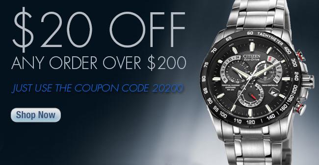 $20 Off at WatchCo.com - WatchCo.com