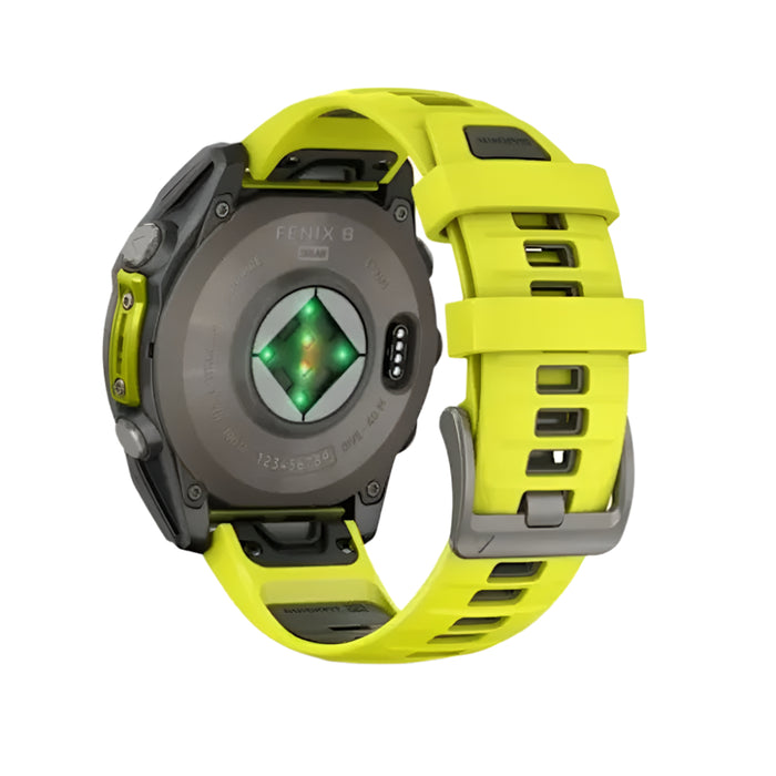Garmin fēnix 8 Unisex Titanium with Amp Yellow/Graphite Band Solar Amoled Sapphire Long-Lasting Battery Life Dive-Rated Built-in LED Flashlight 47 Millimeters Premium Multisport GPS Smartwatch - 010-02906-20