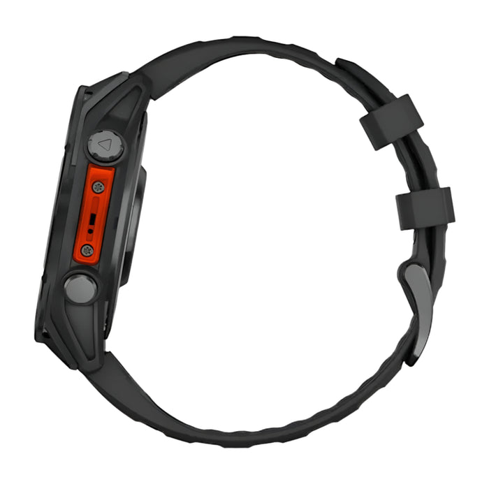 Garmin fēnix 8 Unisex Slate Gray with Black Band Amoled Long-Lasting Battery Life Dive-Rated Built-in LED Flashlight 47 Millimeters Premium Multisport GPS Smartwatch - 010-02904-00