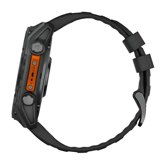 Garmin fēnix 8 Unisex Slate Gray with Black Band Amoled Long-Lasting Battery Life Dive-Rated Built-in LED Flashlight 51 Millimeters Premium Multisport GPS Smartwatch - 010-02905-00
