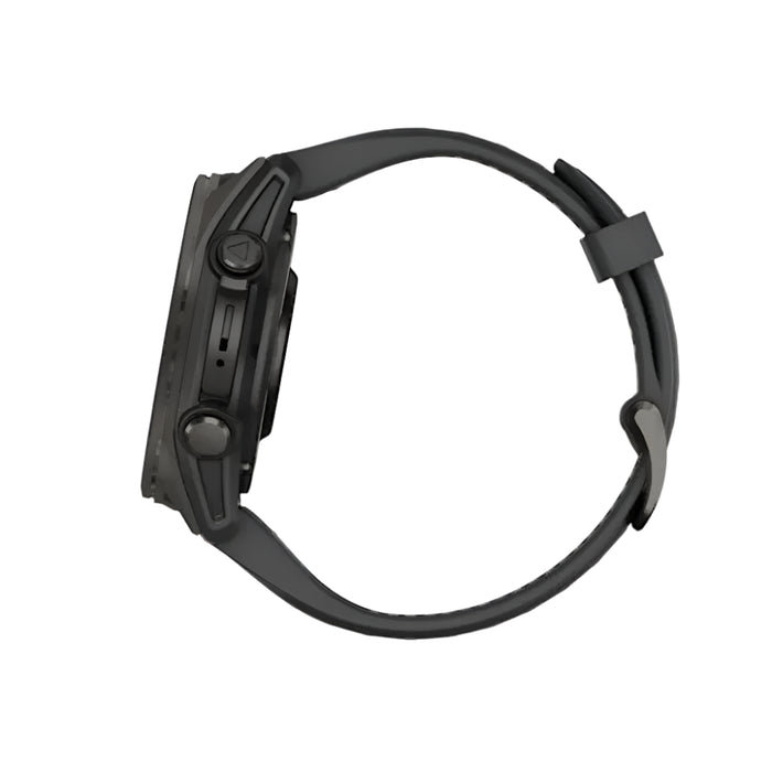 Garmin fēnix 8 Unisex Carbon Gray DLC Titanium with Pebble Gray Band Amoled Sapphire Long-Lasting Battery Life Dive-Rated Built-in LED Flashlight 43 Millimeters Premium Multisport GPS Smartwatch - 010-02903-20