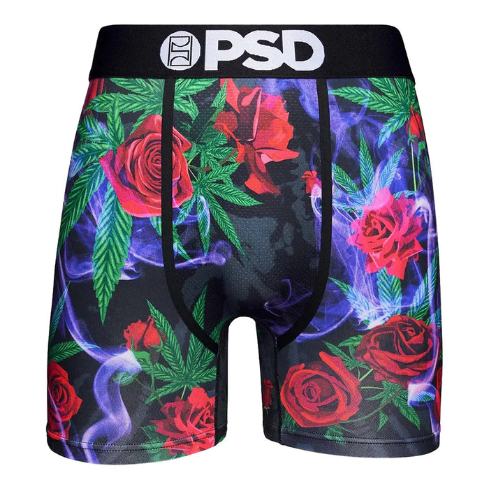 PSD Men's Black Rose Buds Mid Length Boxer Briefs Extra Large Underwear - 123180130-BLK-XL