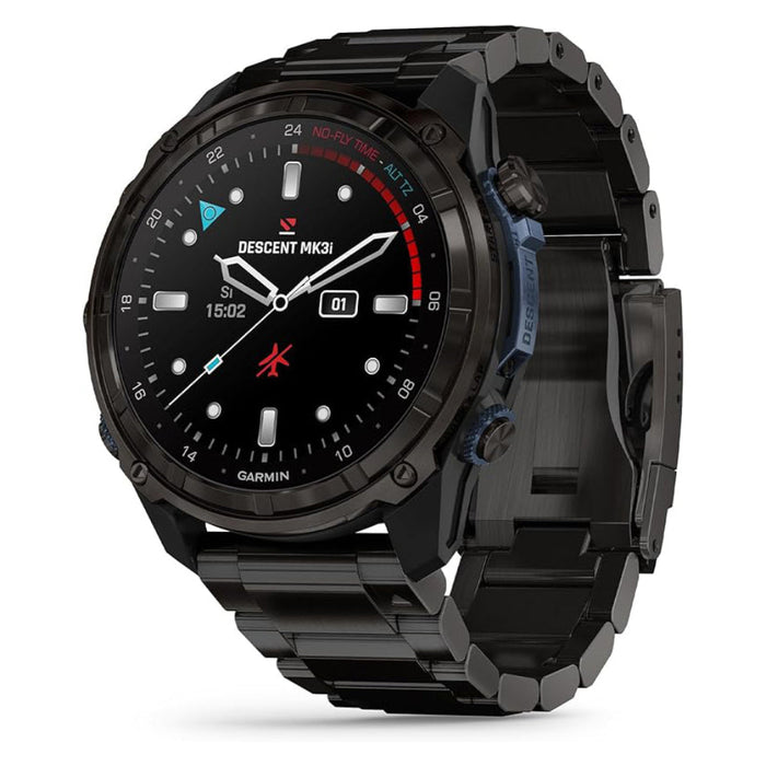 Garmin Unisex Black Descent Mk3i DLC 51mm Titanium Band Air Integration Dive Computer and Multisport GPS Smartwatch - 010-02752-13