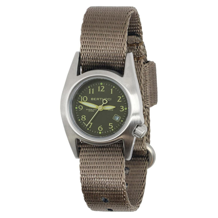 Bertucci M-1S Women's Espresso Dial Brown Nylon Band Analog Japanese Quartz Watch - 18006