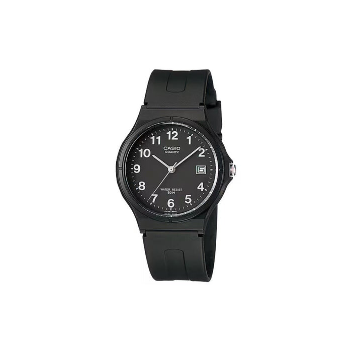 Casio Unisex Black Dial Resin Band Analog Quartz Watch - MW-59-1BDVF