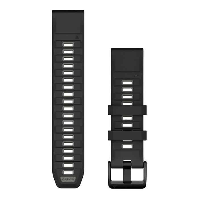 Garmin Unisex Black/Pebble Gray Silicone 22MM QuickFit Watch Band - 010-13392-00