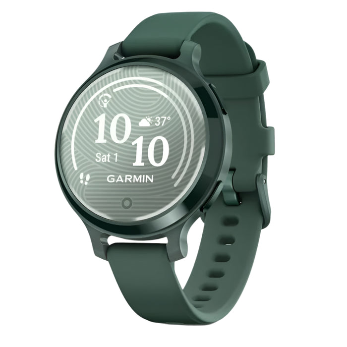 Garmin Lily 2 Active Women's Jasper Green With Jasper Green Silicone Band Built-in GPS Hidden Display Patterned Lens Up To 9 Days Battery Life Small And Stylish Smartwatch - 010-02891-02