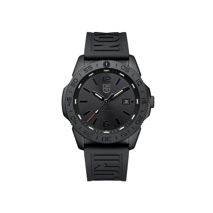 Luminox Men's Black Dial Black Rubber Cut-To-Fit Band Analog Swiss Quartz Pacific Diver Watch - XS.3121.BO.1
