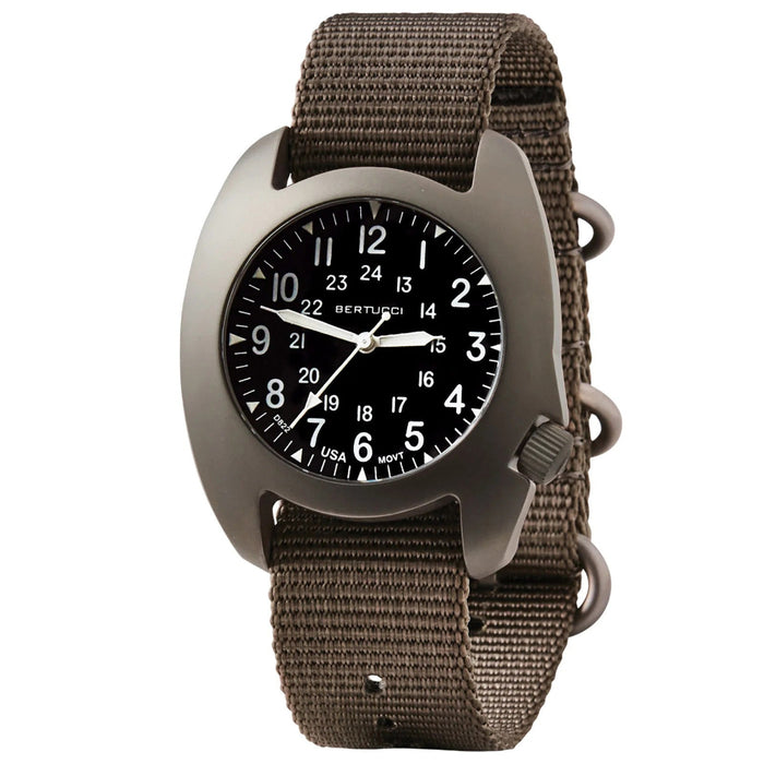 Bertucci D-3T Retroform Epic Men's Black Dial Ghost Gray Nylon Band Analog Quartz Watch - 17017