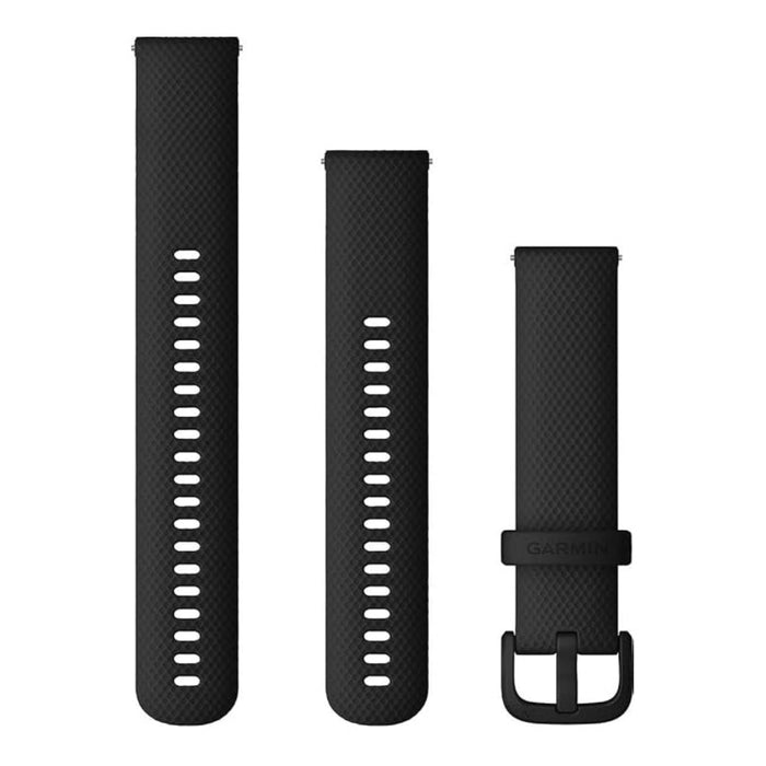 Garmin Unisex Black Silicone And Hardware 20MM Quick Release Watch Band - 010-13021-03