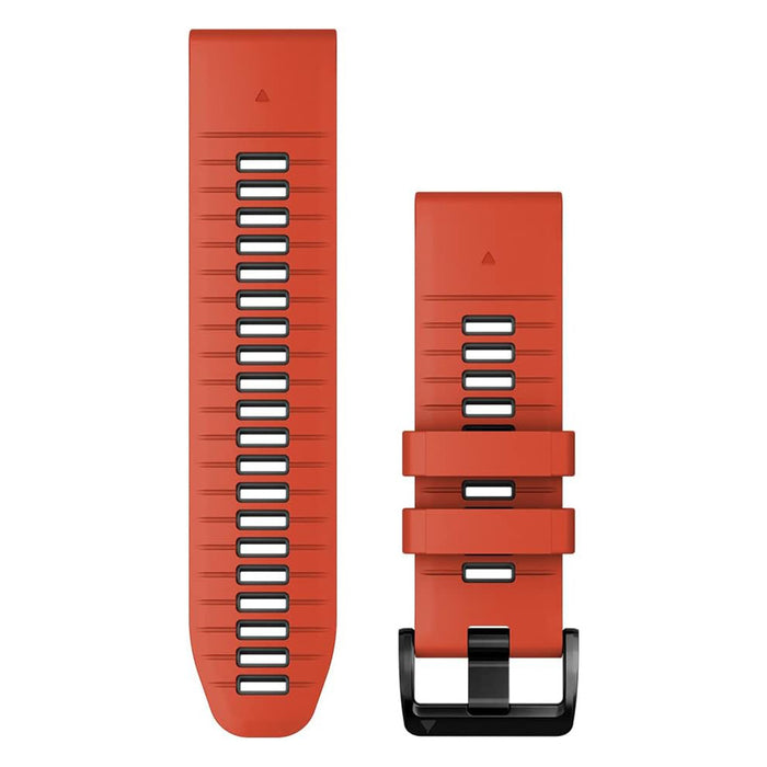 Garmin QuickFit 26 mm Flame Red/Graphite Silicone Watch Band - 010-13281-04
