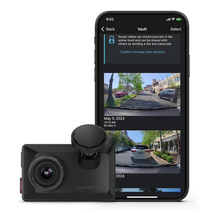 Garmin Dash Cam™ X310 Unisex Black Compact 4k Ultra HD Touchscreen Dash Camera With A 140-degree Field Of View Built In Clarity™ Polarizer Voice Controlled GPS 2.4-Inch Display Automatic Recording - 010-02860-00