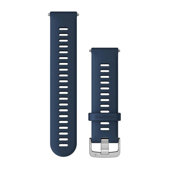 Garmin Unisex Tidal Blue With Silver Hardware Silicone 22 MM Quick Release Watch Band - 010-11251-3D