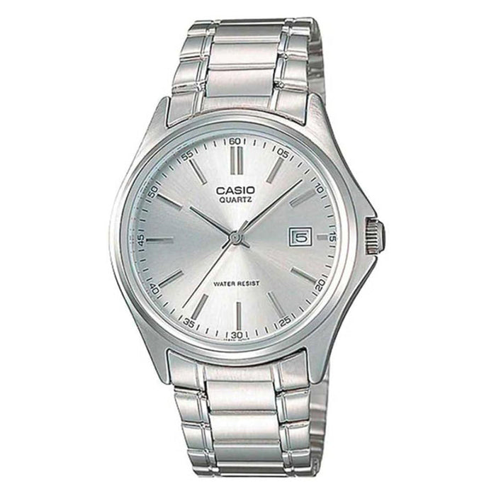 Casio Men's Silver Dial Silver Stainless Steel Band Analog Japanese Quartz Watch - MTP-1183A-7ADF