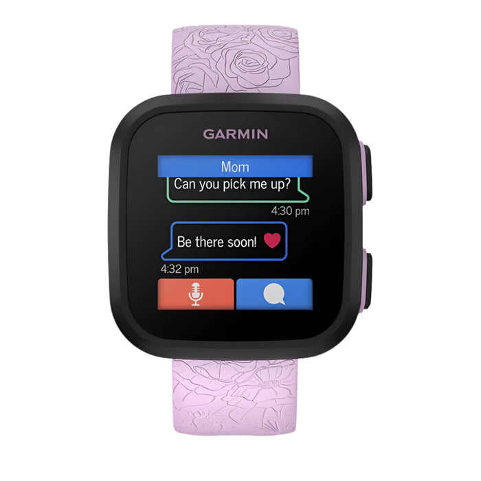Garmin Bounce Kid's Lilac Floral Two-Way Text And Voice Messaging Location Tracking Smartwatch - 010-02448-01