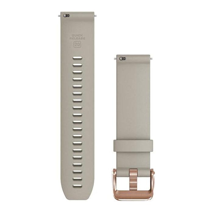Garmin Unisex Light Sand With Rose Gold Hardware Silicone 20MM Quick Release Watch Band - 010-13114-02