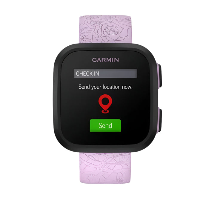 Garmin Bounce Kid's Lilac Floral Two-Way Text And Voice Messaging Location Tracking Smartwatch - 010-02448-01