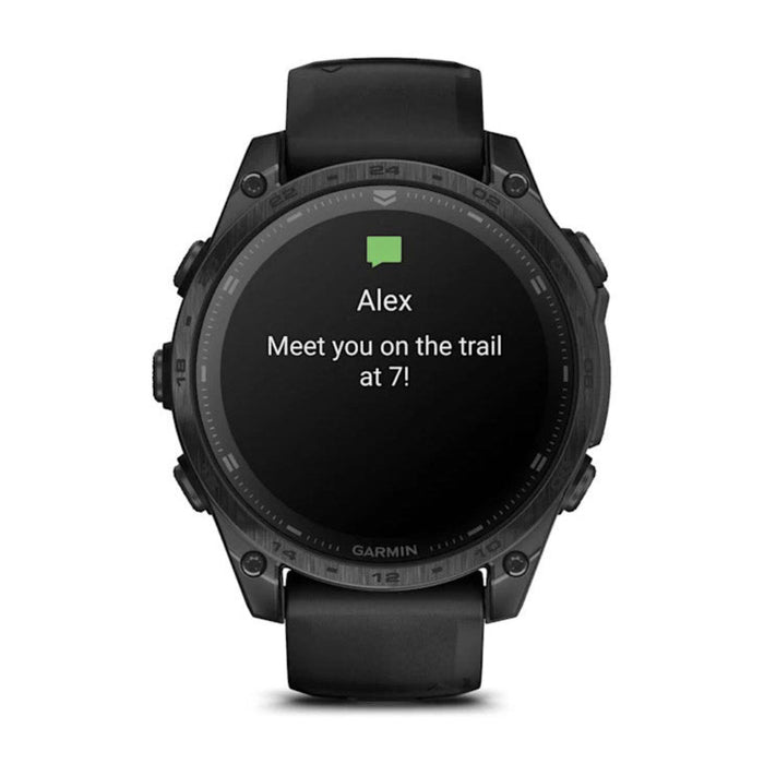 Garmin tactix® 8 47MM Unisex Black With Titanium Caseback And Black Silicone Band AMOLED Display Includes Applied Ballistics Ultralight™ Solver Premium Tactical GPS Smartwatch - 010-03405-00