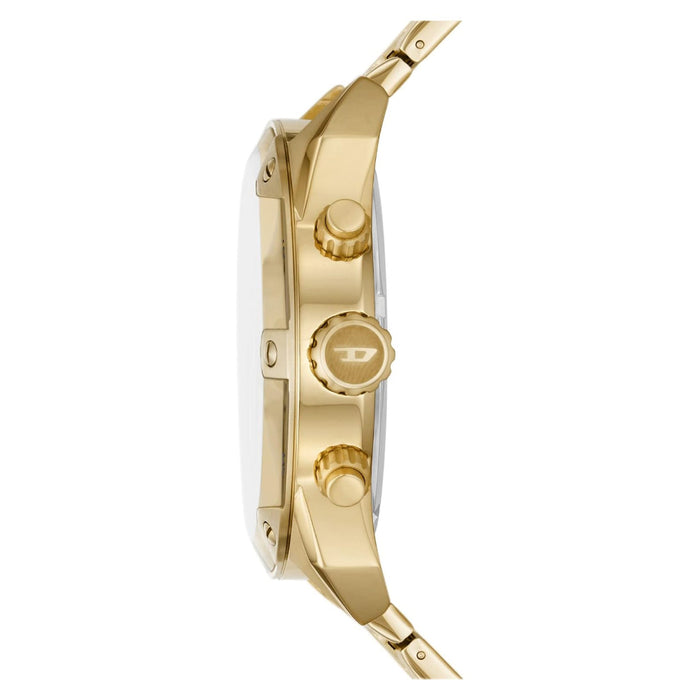 Diesel Spiked Men's Gold Dial Gold Stainless Steel Band Analog Chronograph Quartz Watch - DZ4608