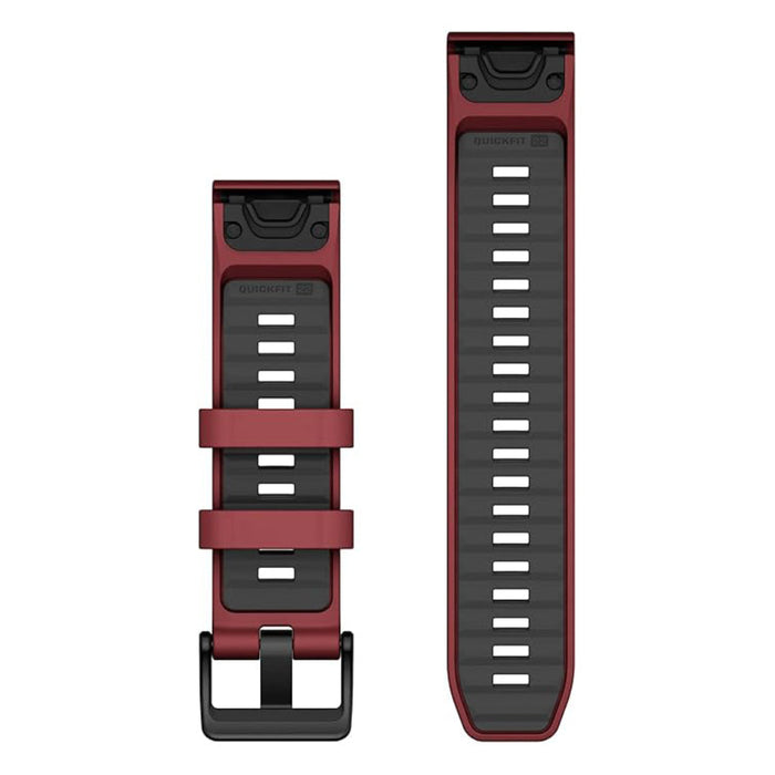 Garmin Unisex Marsala/Graphite Silicone 22MM QuickFit Watch Band - 010-13392-06