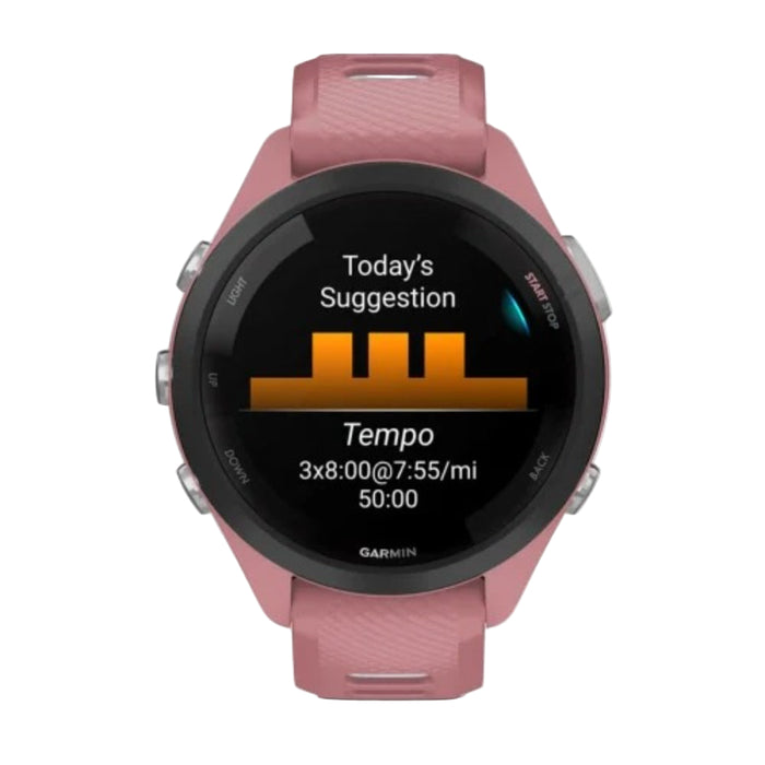 Garmin Light Pink Powder Gray Colorful Amoled Display Training Metrics Recovery Insights Forerunner 265S Running Smartwatch - 010-02810-05