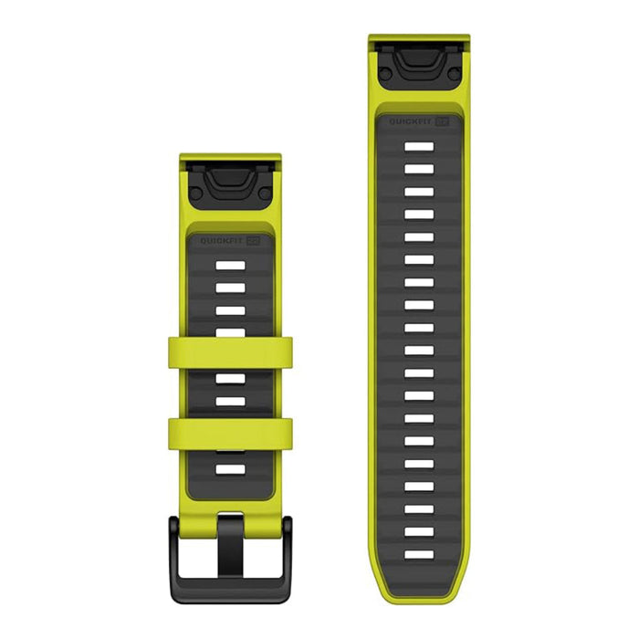 Garmin Unisex Amp Yellow/Graphite Silicone 22MM QuickFit Watch Band - 010-13392-08