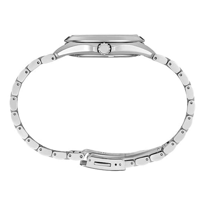 Seiko Women's Mother Of Pearl Dial Silver Stainless Steel Band Analog Quartz Watch - SUR605