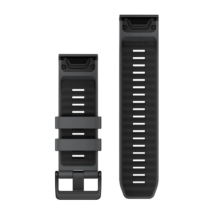 Garmin Unisex Slate Gray/Black Silicone 26MM QuickFit Watch Band - 010-13393-11