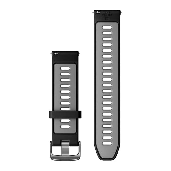 Garmin Forerunner 265 Unisex Black/Powder Gray With Slate Hardware Silicone 22 MM Quick Release Watch Band - 010-11251-A0