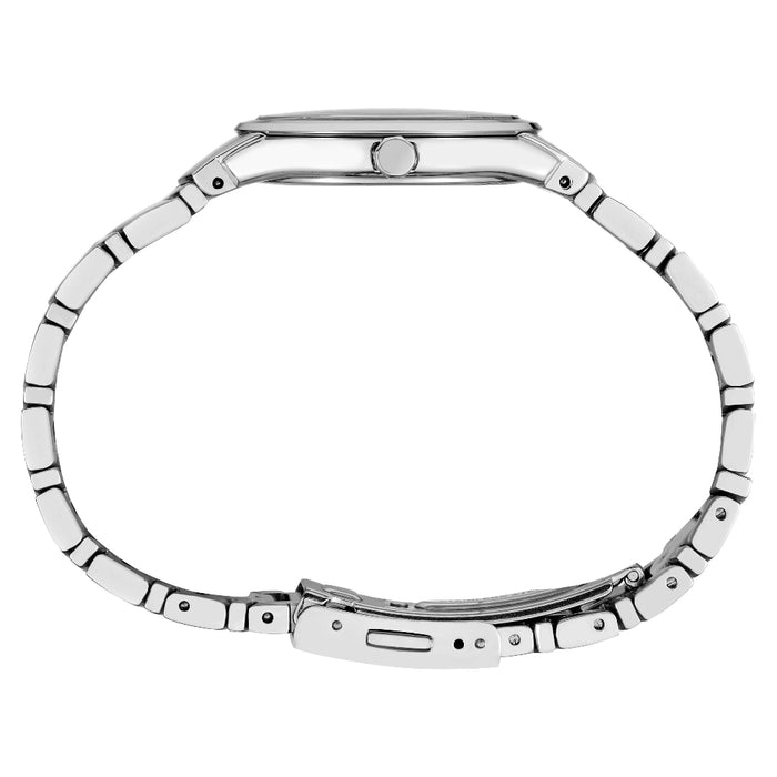 Seiko Women's Blue Dial Silver Stainless Steel Band Quartz Watch - SUR549
