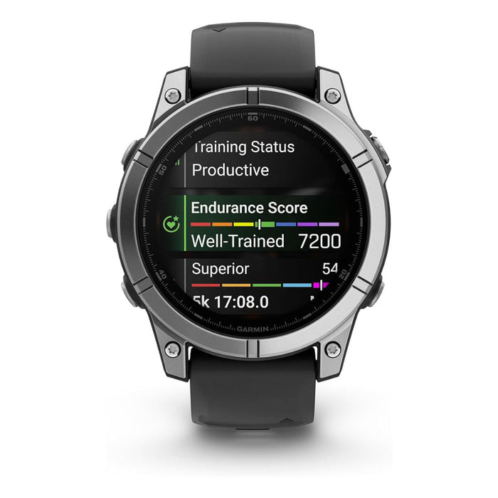 Garmin fēnix E Unisex Stainless Steel with Black Band Amoled Long-Lasting Battery Life 47 Millimeters Premium Multisport GPS Smartwatch - 010-03025-02