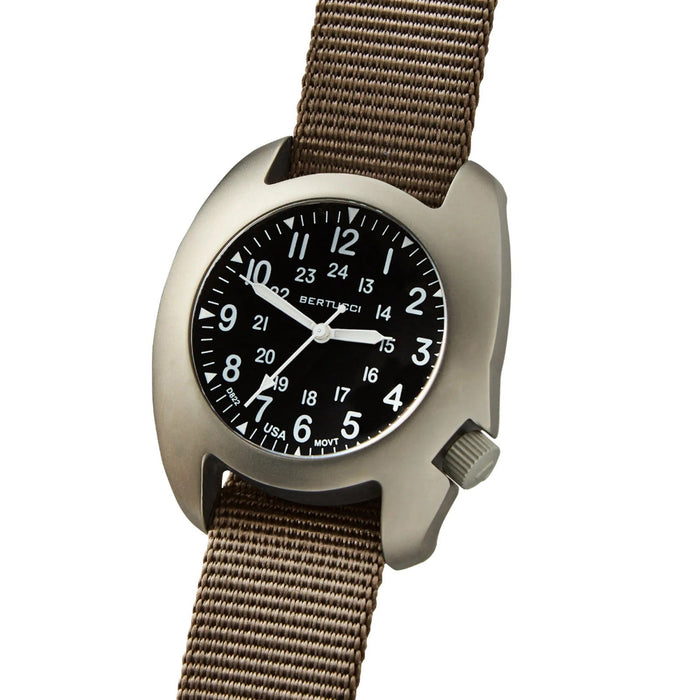 Bertucci D-3T Retroform Epic Men's Black Dial Ghost Gray Nylon Band Analog Quartz Watch - 17017