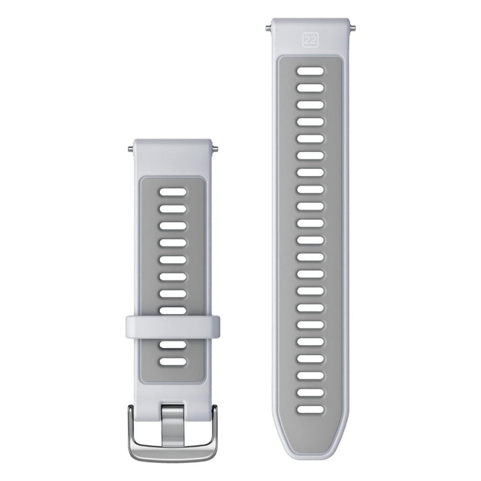 Garmin Forerunner® Unisex Whitestone/Powder Gray With Silver Hardware Silicone 22 MM QuickFit Watch Band - 010-11251-9Z