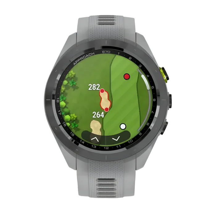 Garmin Approach S70 Black Ceramic Bezel with Powder Gray Silicone Band 42mm Premium GPS Golf Watch - 010-02746-01
