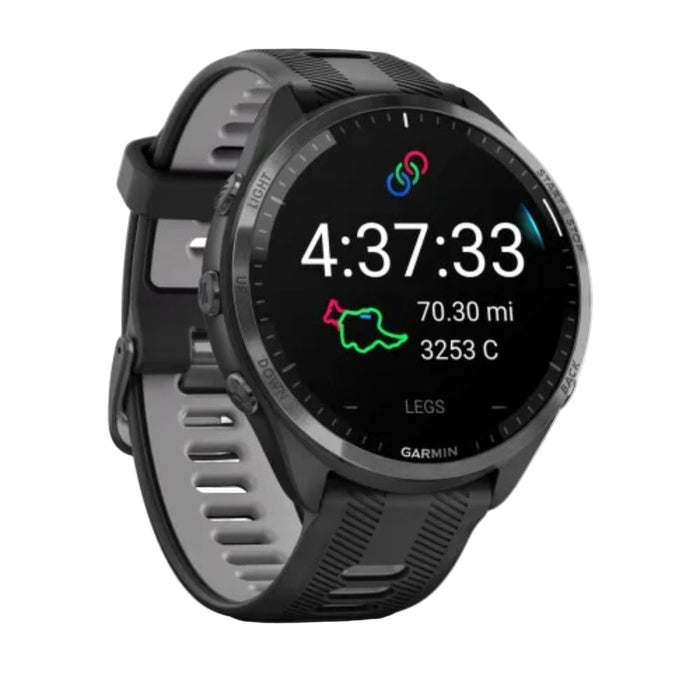 Garmin Colorful Amoled Display Training Metrics Recovery Insights Black Powder Gray Forerunner 965 Running Smartwatch - 010-02809-00