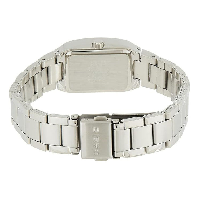 Casio Women's Pink Dial Silver Stainless Steel Band Analog Quartz Watch - LTP-1165A-4CDF