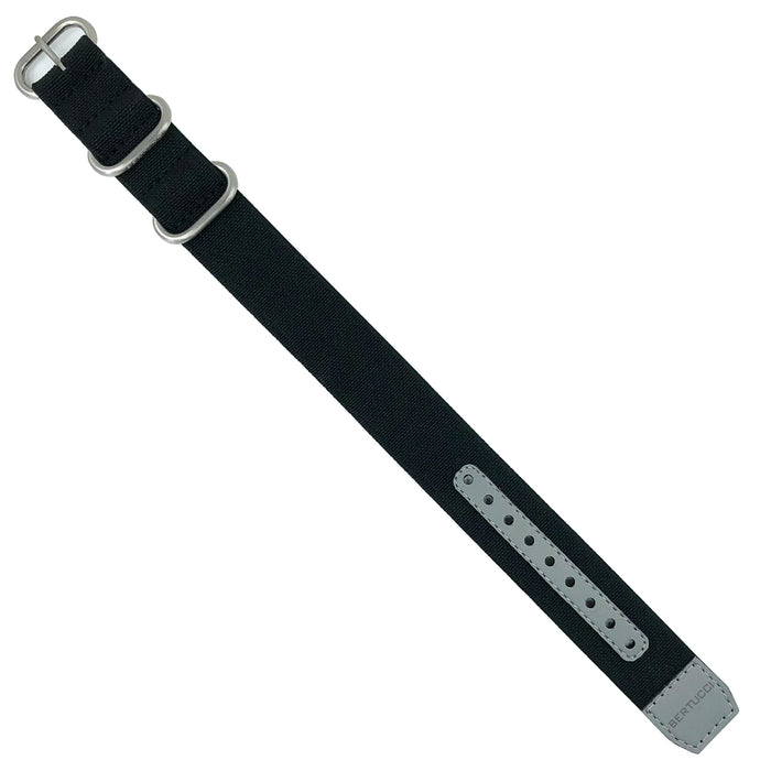 Bertucci Men's #336 Black Matte Hardware Stitch Watch Band - B-336