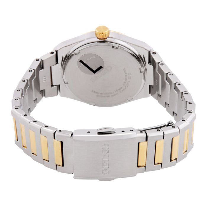 Seiko Women's White Dial Gold And Silver Stainless Steel Band Analog Quartz Watch - SUR604