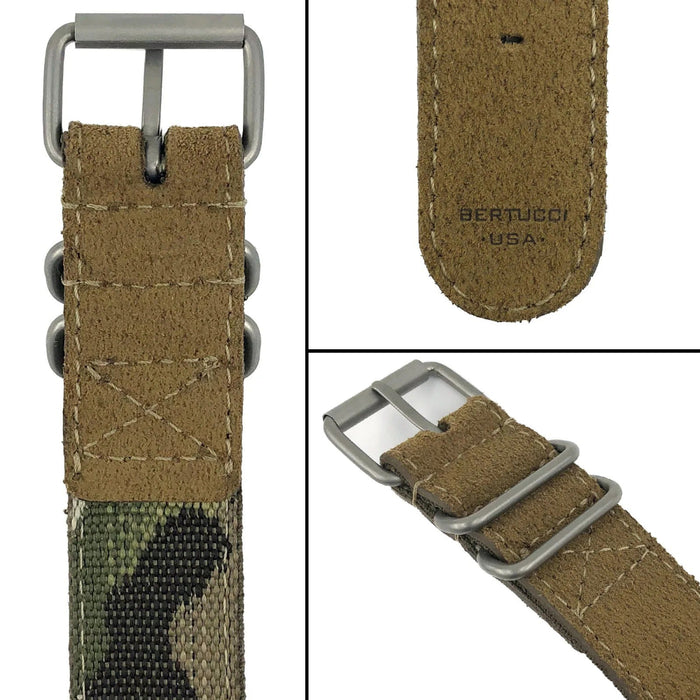 Bertucci Unisex Desert Dual Loop Leather With Matte Hardware 26MM Watch Band - B-129MDW