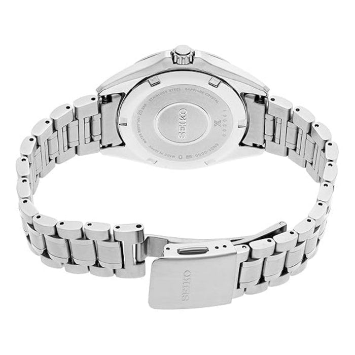 Seiko Women's Mother Of Pearl Dial Silver Stainless Steel Band Analog Quartz Watch - SUR605