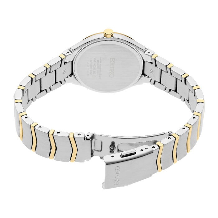 Seiko Women's Champagne Dial Two-tone Stainless Steel Band Quartz Watch - SUR550