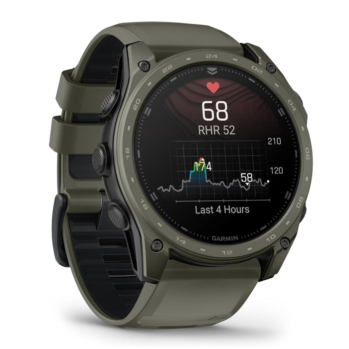 Garmin Tactix® 8 – 51MM Cerakote Unisex Olive Drab Premium Cerakote Coating AMOLED Display Applied Ballistics® Solver Premium Tactical GPS Smartwatch - 010-04553-10
