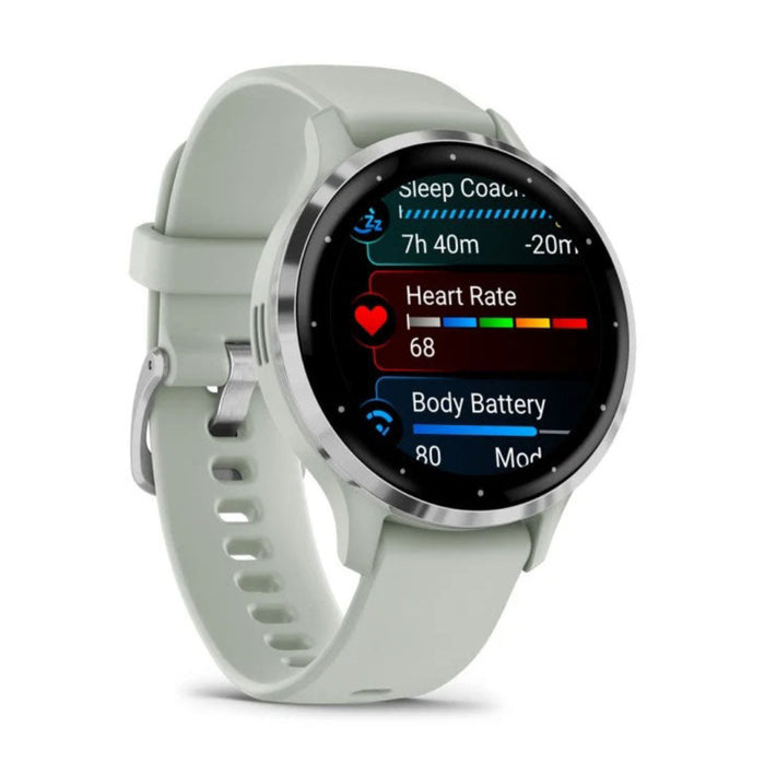 Garmin Venu 3S Sage Gray AMOLED Display Advanced Health and Fitness Features Up to 10 Days of Battery GPS Smartwatch - 010-02785-01