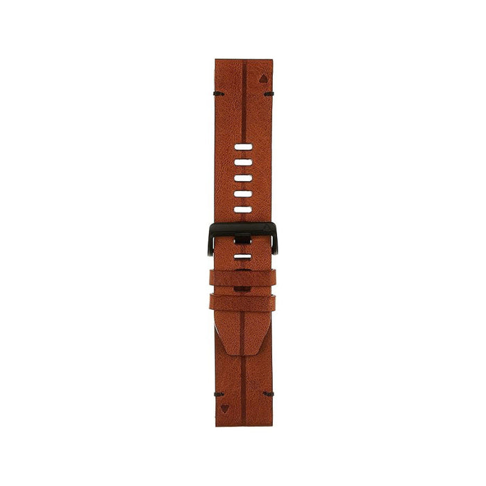 Garmin QuickFit Vented Chestnut Brown Leather Watch Band - 010-12864-05