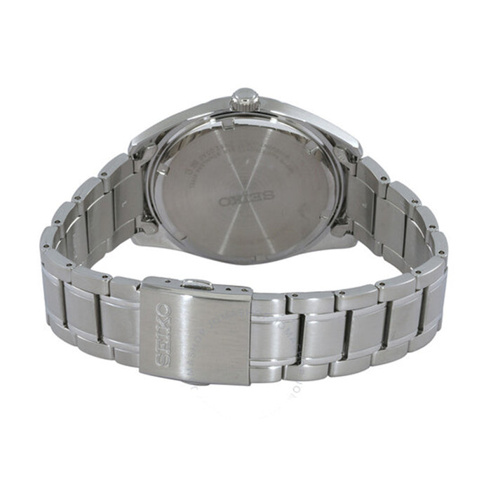 SEIKO Men's Blue Dial Silver Stainless Steel Band Japanese Quartz Watch - SUR525
