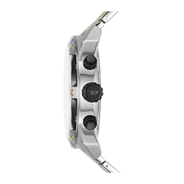 Diesel Spiked Men's Black Dial Silver Stainless Steel Band Analog Chronograph Quartz Watch - DZ4627