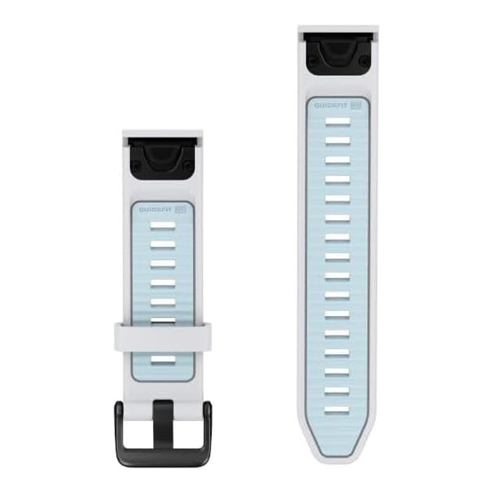 Garmin Unisex WHITESTONE/ICE BLUE Silicone 20 MM Quick Release Watch Band - 010-14506-00