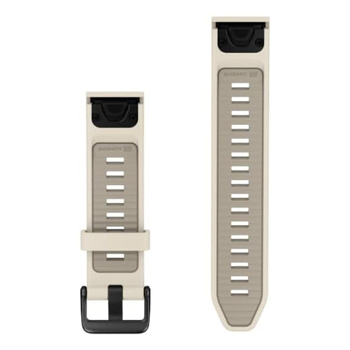 Garmin QuickFit White 20mm CREAM/FRENCH GRAY SILICONE Watch Band - 010-14506-04