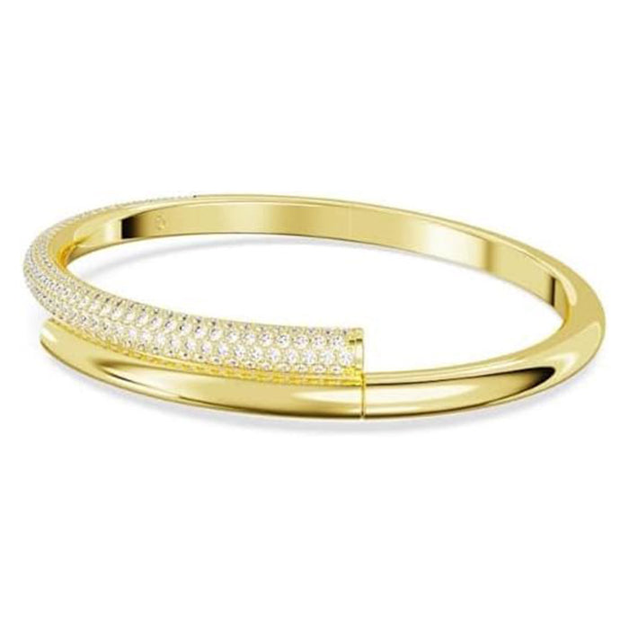 Swarovski Women's Gold-Tone Finish, Large Crystal Dextera Bangle Bracelet - 5674979