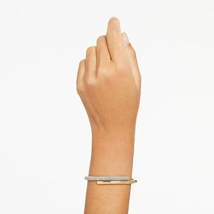 Swarovski Women's Gold-Tone Finish, Medium Crystal Dextera Bangle Bracelet - 5669498